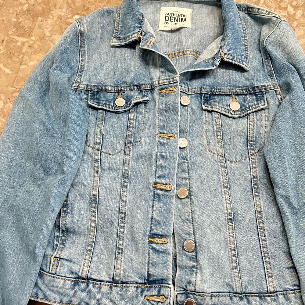 Zara Sky Blue Denim Jacket